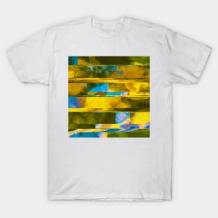 Rustic Yellows and Green Pattern T-Shirt